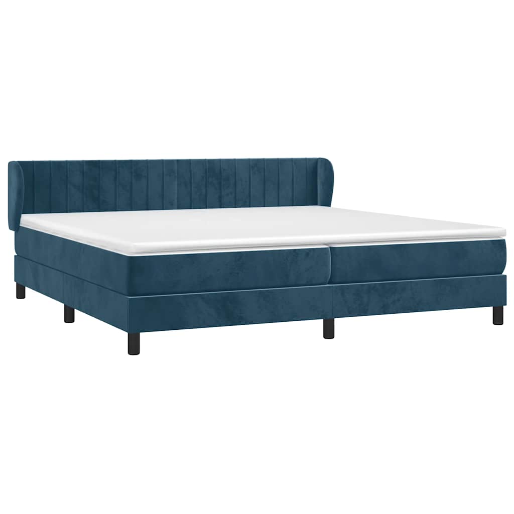 Boxspring met matras fluweel donkerblauw 200x200 cm is nu te koop bij PeponiXL, paradijselijk wonen!