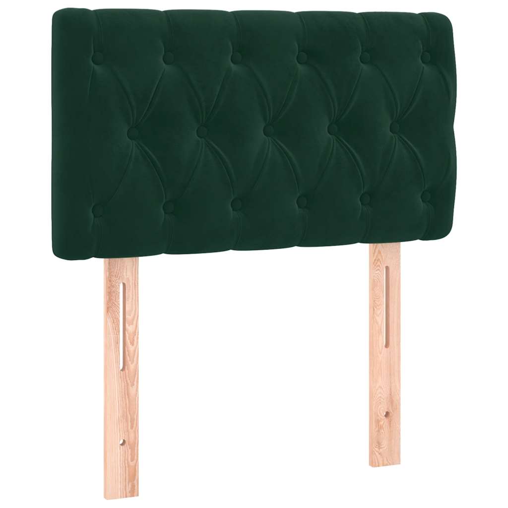Boxspring met matras fluweel donkergroen 80x200 cm is nu te koop bij PeponiXL, paradijselijk wonen!