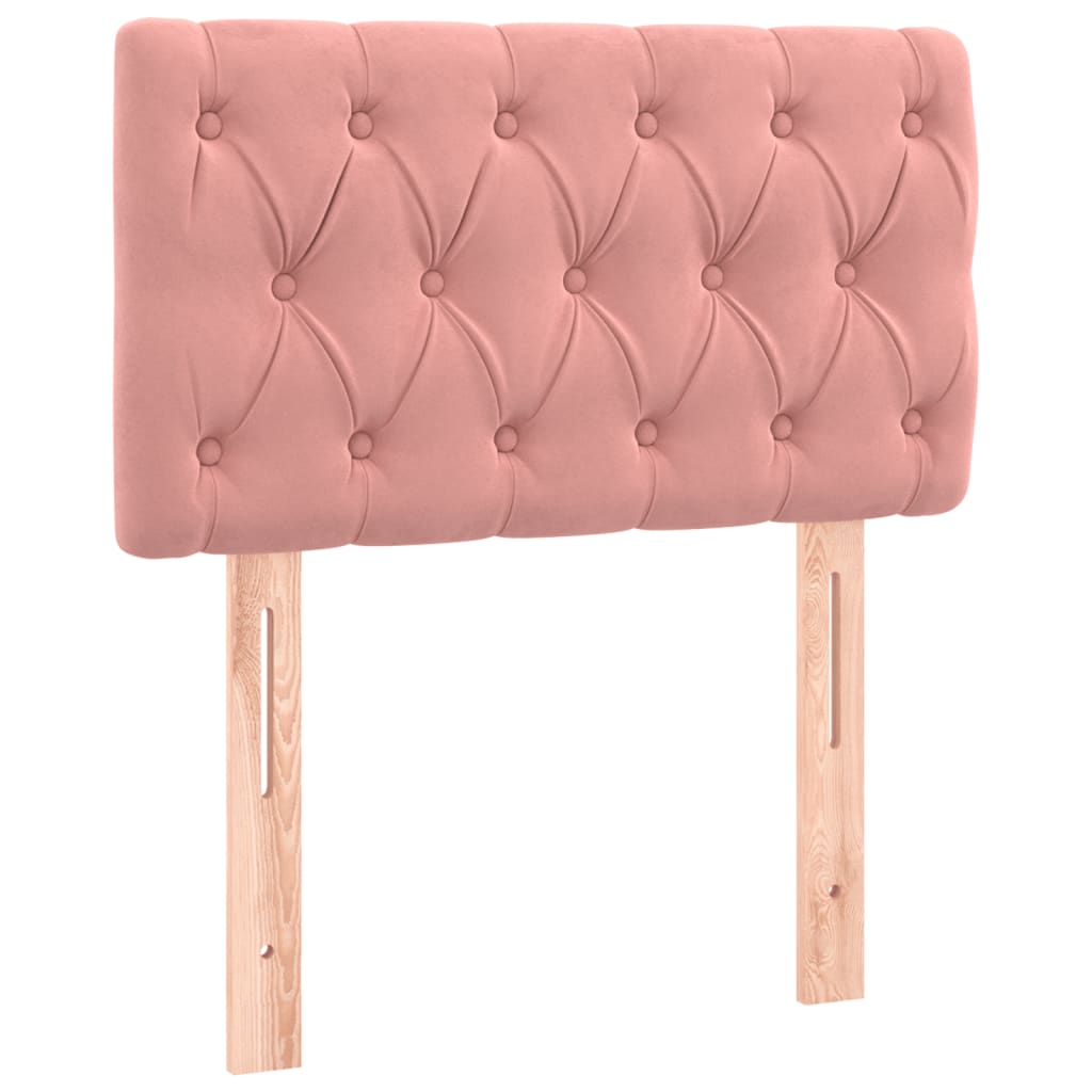 Boxspring met matras fluweel roze 80x200 cm is nu te koop bij PeponiXL, paradijselijk wonen!