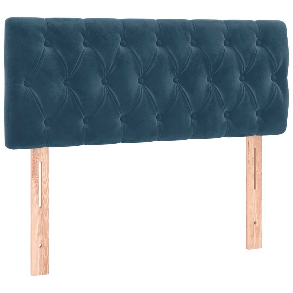 Boxspring met matras fluweel donkerblauw 100x200 cm is nu te koop bij PeponiXL, paradijselijk wonen!