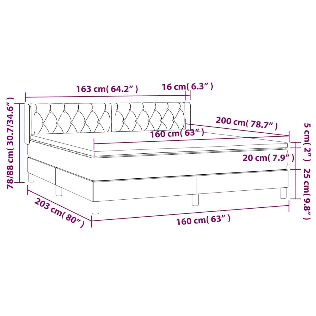 Boxspring met matras fluweel donkergroen 160x200 cm is nu te koop bij PeponiXL, paradijselijk wonen!