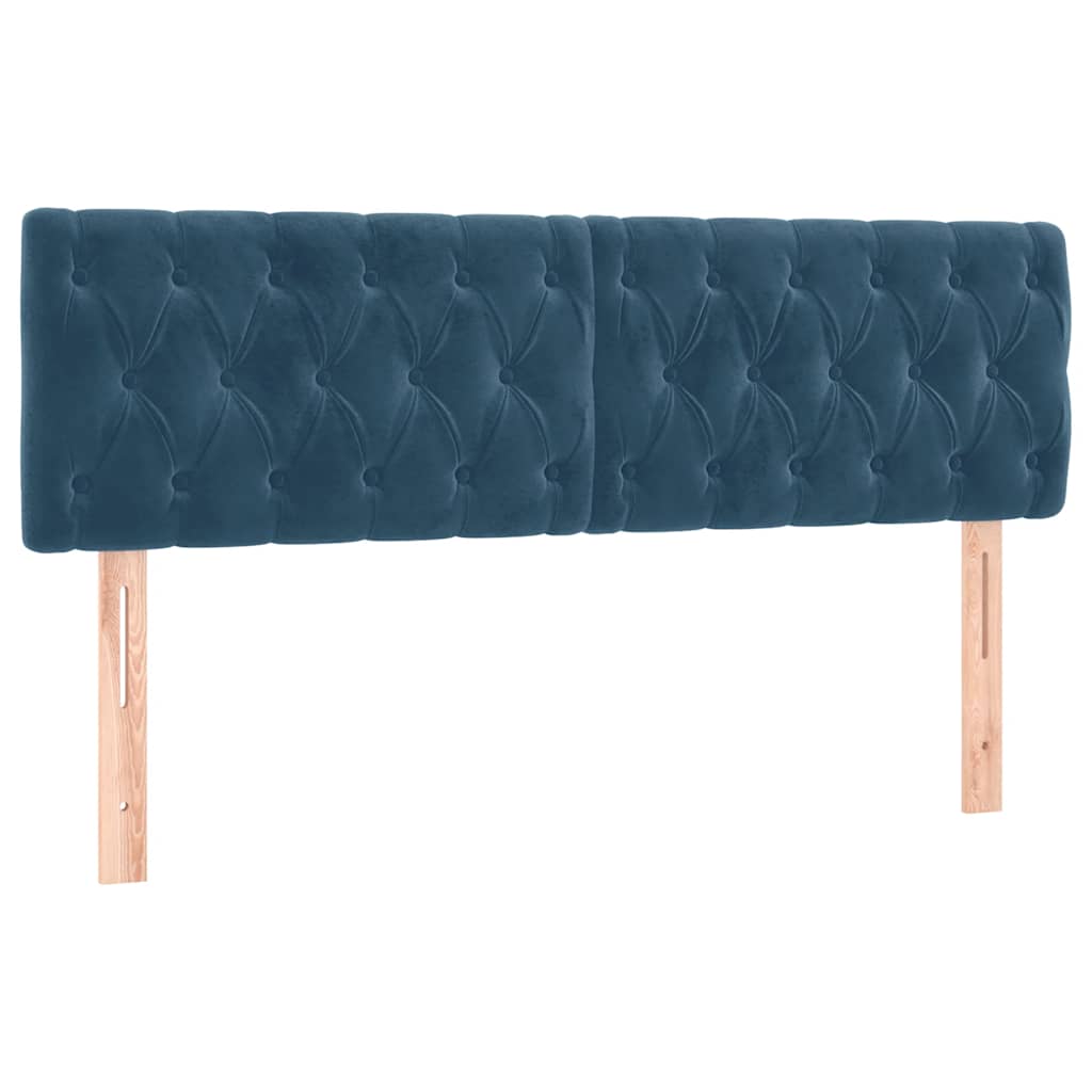Boxspring met matras fluweel donkerblauw 160x200 cm is nu te koop bij PeponiXL, paradijselijk wonen!