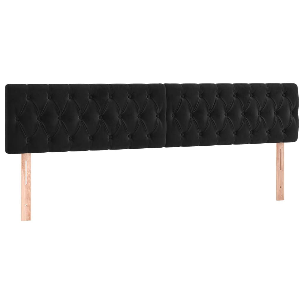 Boxspring met matras fluweel zwart 200x200 cm is nu te koop bij PeponiXL, paradijselijk wonen!