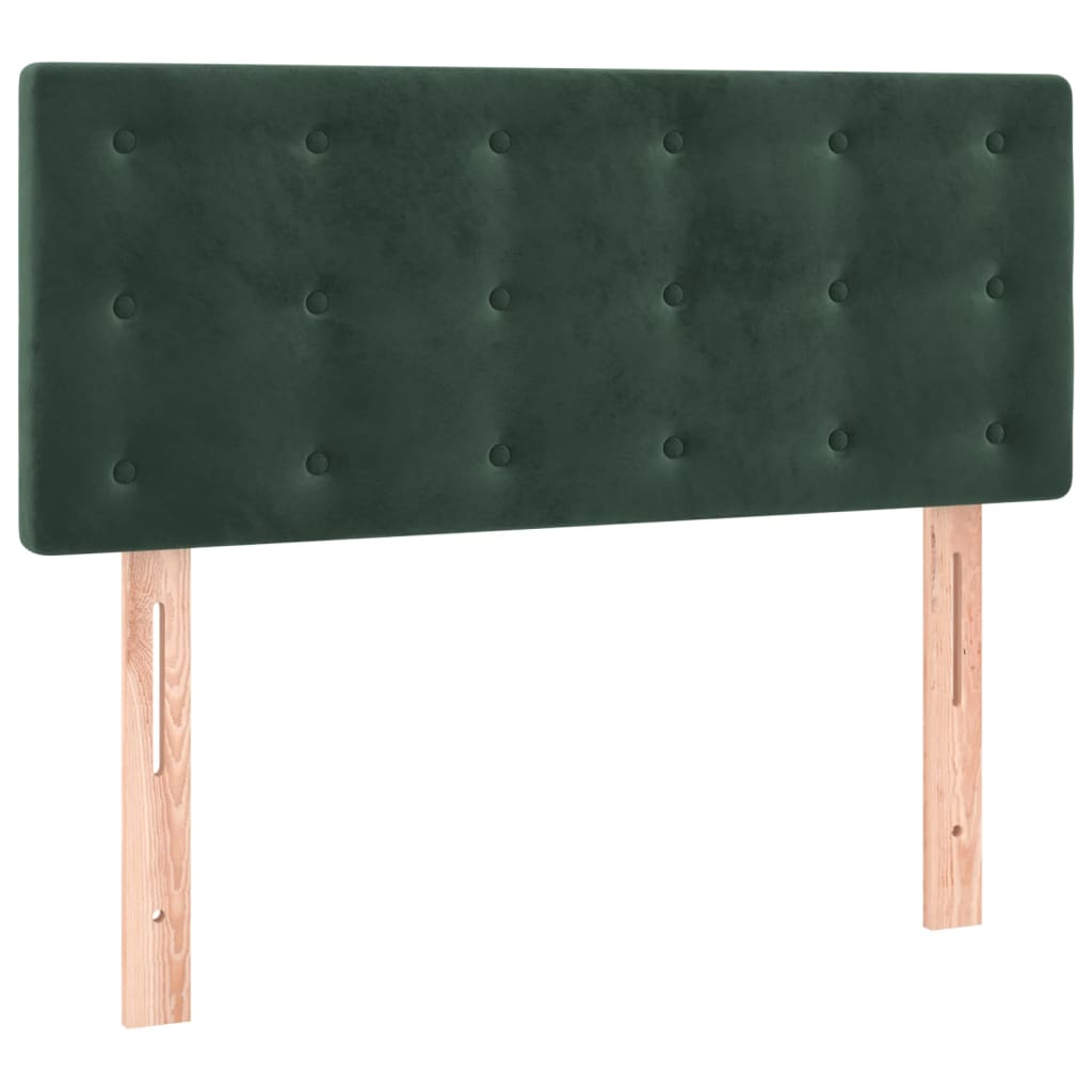 Boxspring met matras fluweel donkergroen 80x200 cm is nu te koop bij PeponiXL, paradijselijk wonen!