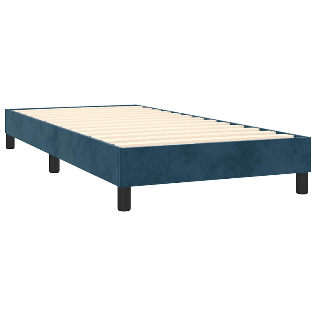 Boxspring met matras fluweel donkerblauw 90x190 cm is nu te koop bij PeponiXL, paradijselijk wonen!
