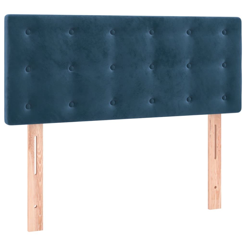 Boxspring met matras fluweel donkerblauw 90x190 cm is nu te koop bij PeponiXL, paradijselijk wonen!