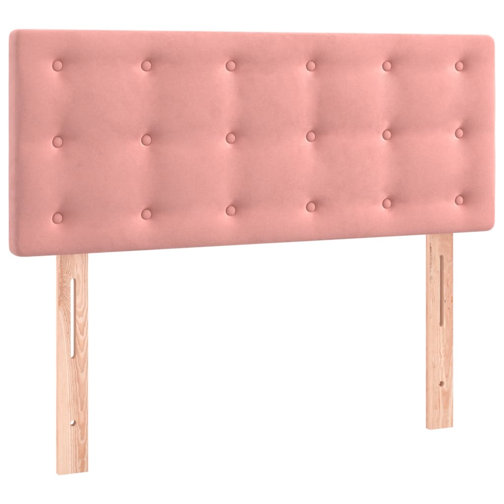 Boxspring met matras fluweel roze 90x190 cm is nu te koop bij PeponiXL, paradijselijk wonen!