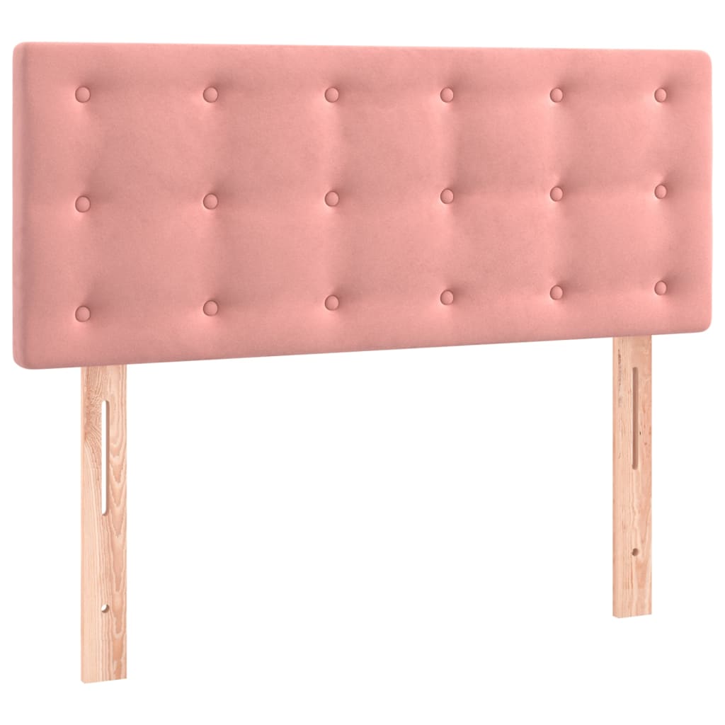 Boxspring met matras fluweel roze 90x200 cm is nu te koop bij PeponiXL, paradijselijk wonen!