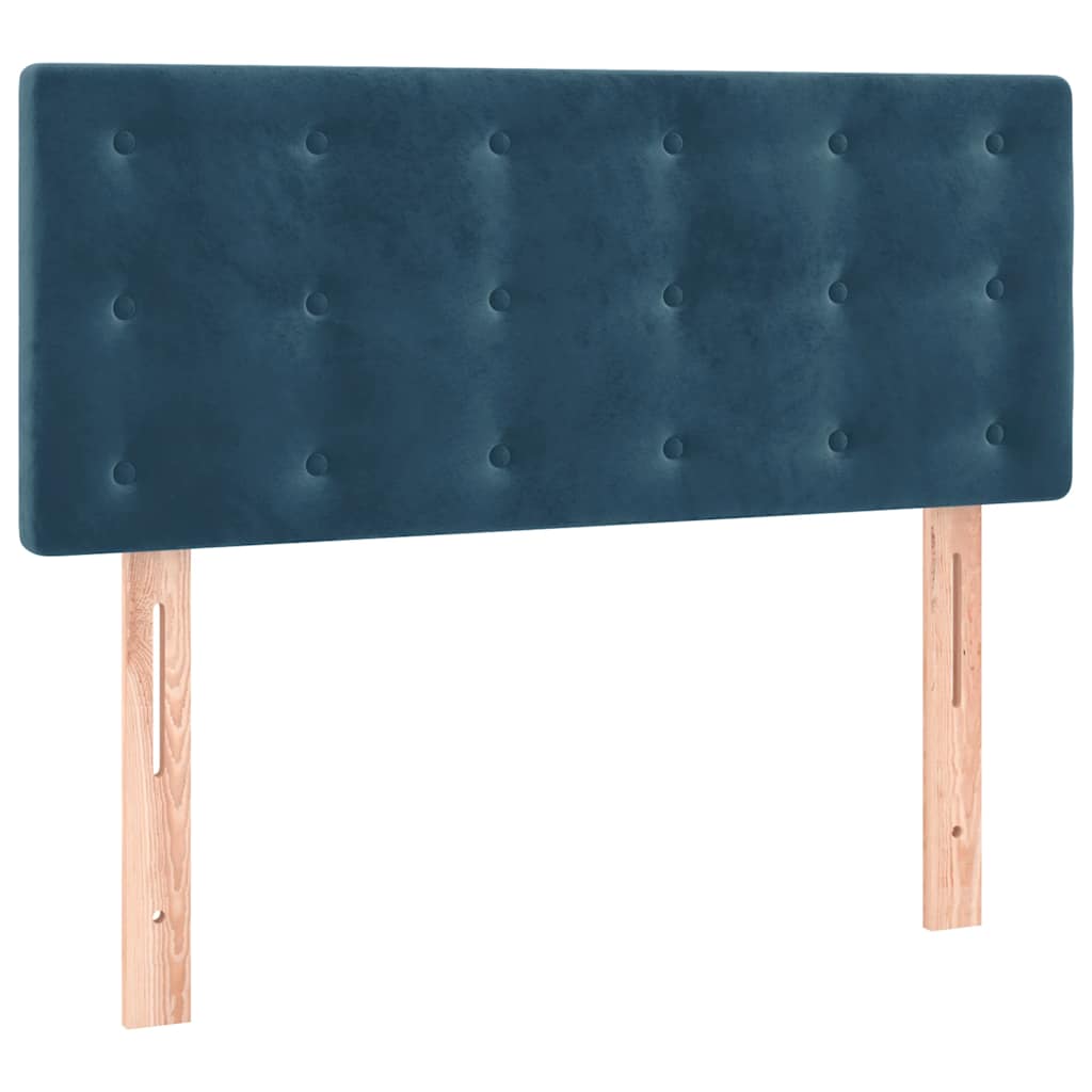 Boxspring met matras fluweel donkerblauw 100x200 cm is nu te koop bij PeponiXL, paradijselijk wonen!