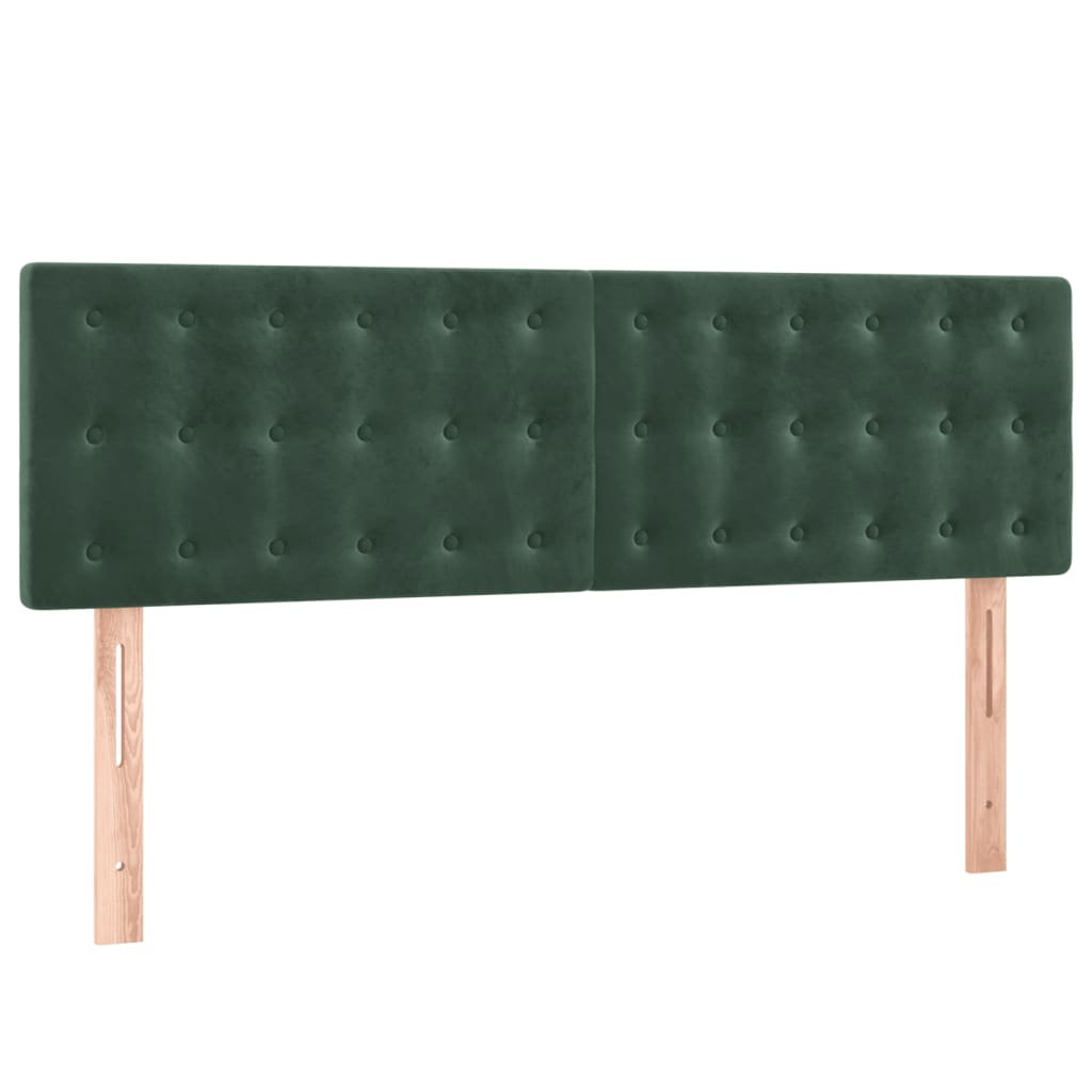 Boxspring met matras fluweel donkergroen 140x190 cm is nu te koop bij PeponiXL, paradijselijk wonen!