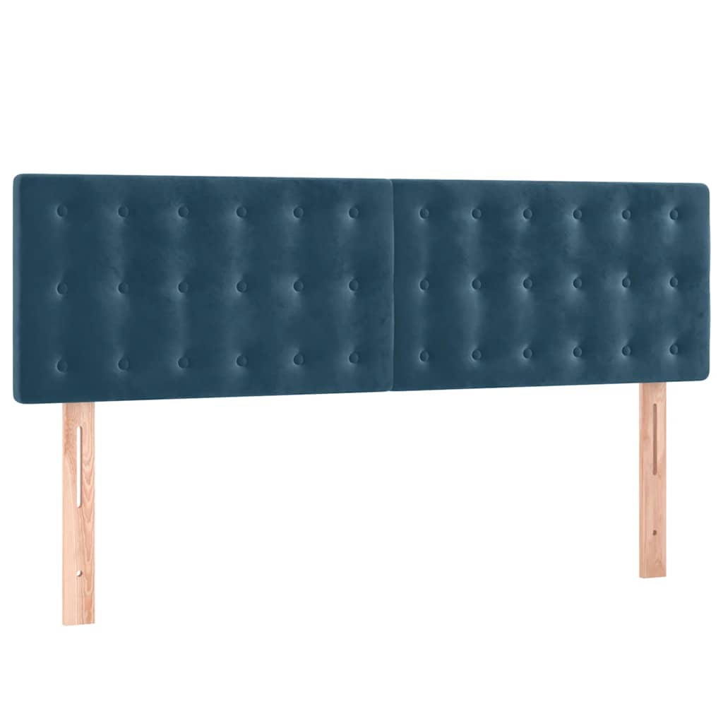 Boxspring met matras fluweel donkerblauw 140x190 cm is nu te koop bij PeponiXL, paradijselijk wonen!