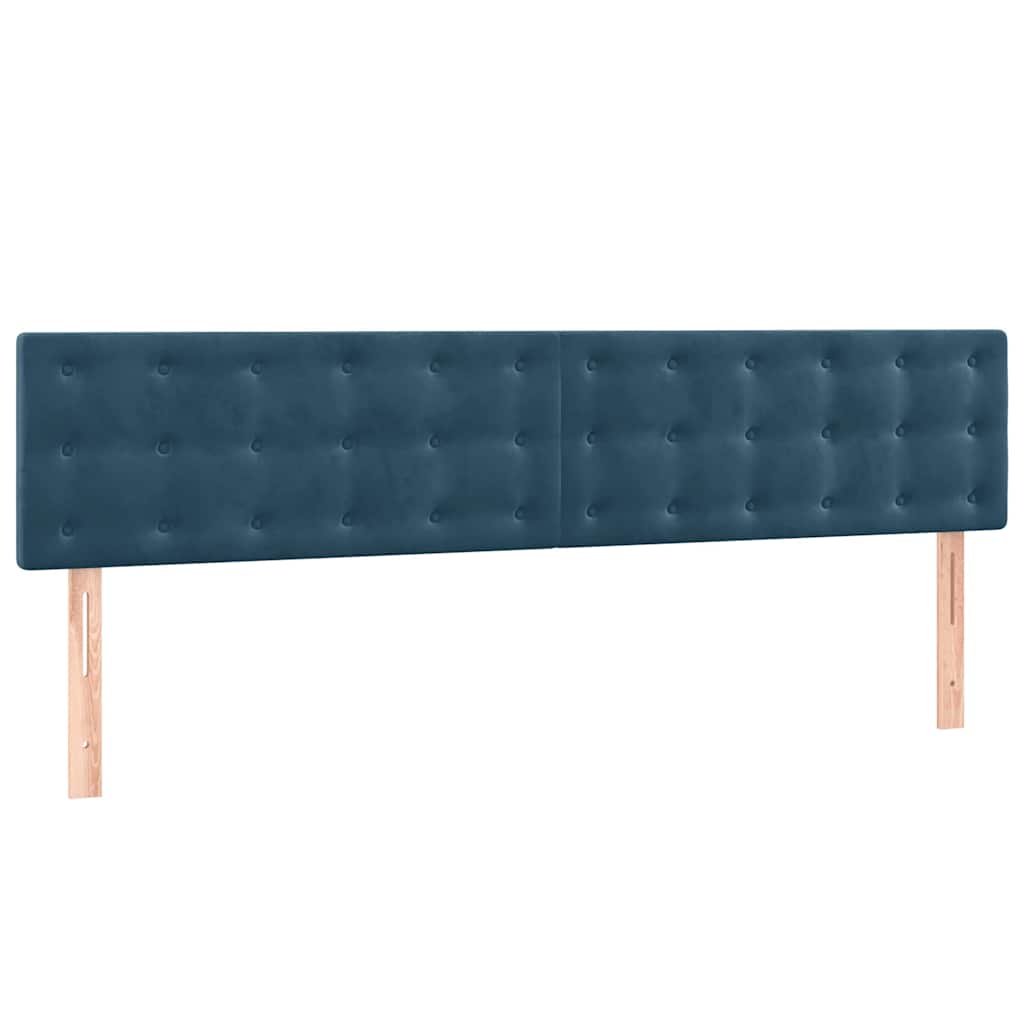 Boxspring met matras fluweel donkerblauw 160x200 cm is nu te koop bij PeponiXL, paradijselijk wonen!