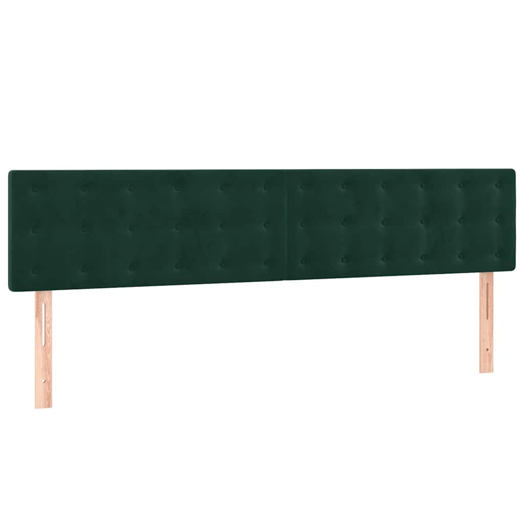 Boxspring met matras fluweel donkergroen 200x200 cm is nu te koop bij PeponiXL, paradijselijk wonen!
