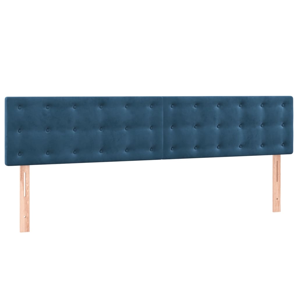 Boxspring met matras fluweel donkerblauw 200x200 cm is nu te koop bij PeponiXL, paradijselijk wonen!