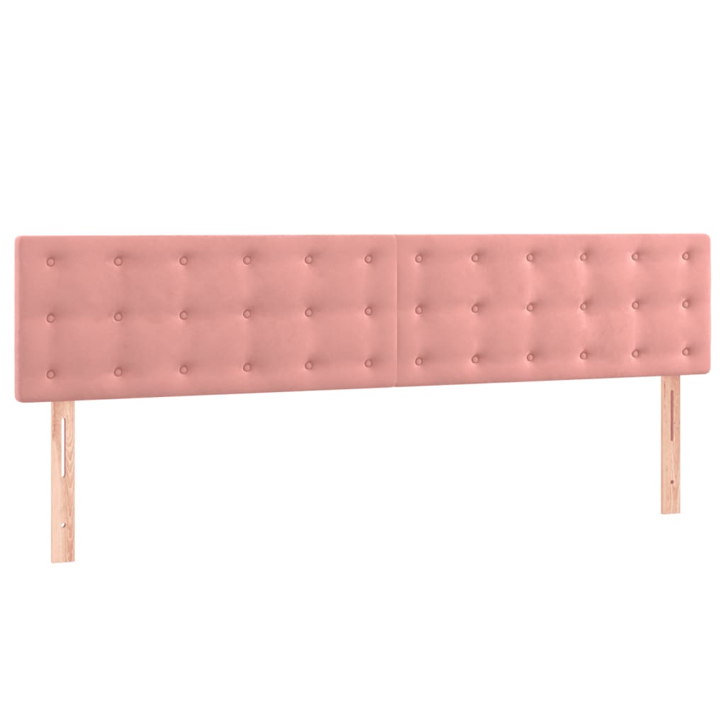 Boxspring met matras fluweel roze 200x200 cm is nu te koop bij PeponiXL, paradijselijk wonen!
