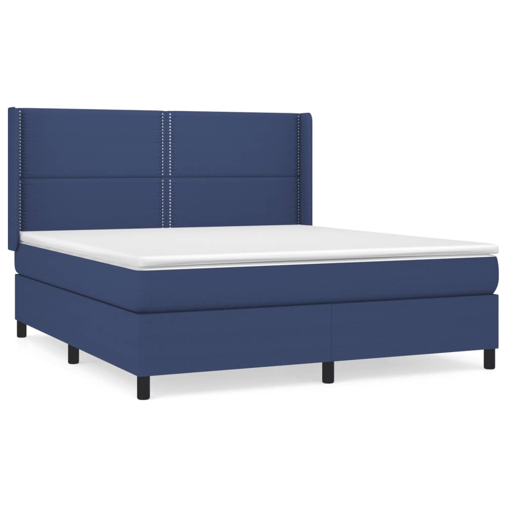 Boxspring met matras stof blauw 180x200 cm is nu te koop bij PeponiXL, paradijselijk wonen!