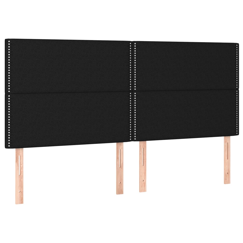 Boxspring met matras stof zwart 200x200 cm is nu te koop bij PeponiXL, paradijselijk wonen!