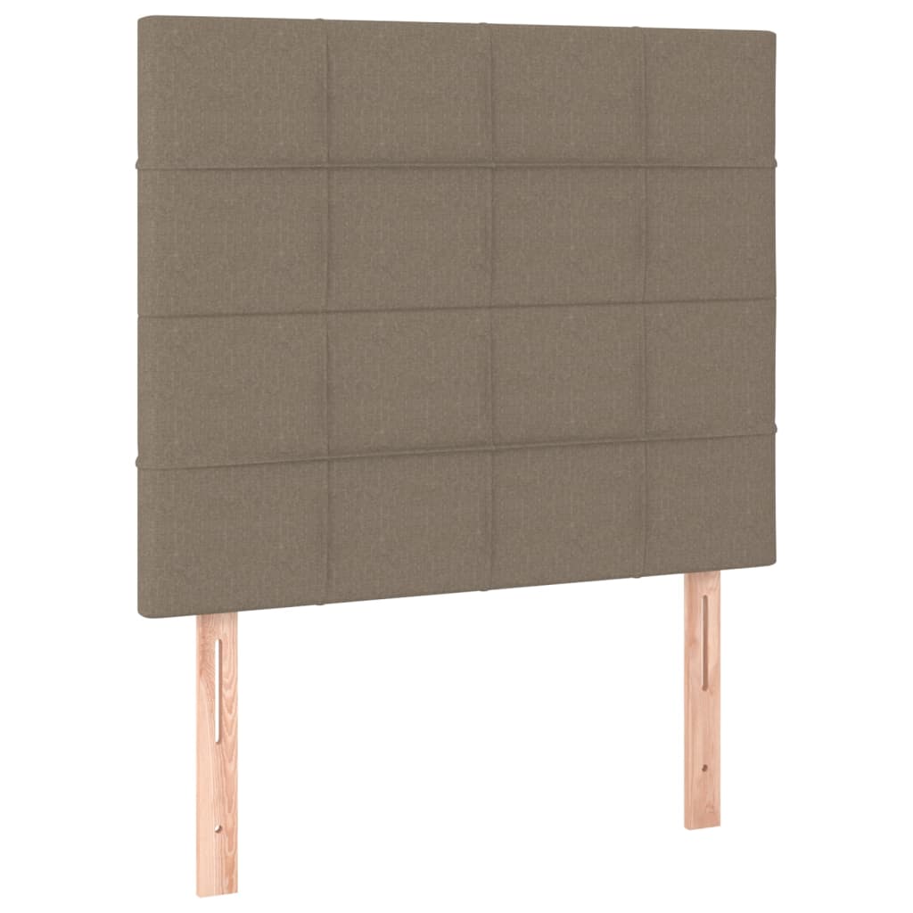 Boxspring met matras stof taupe 90x190 cm is nu te koop bij PeponiXL, paradijselijk wonen!