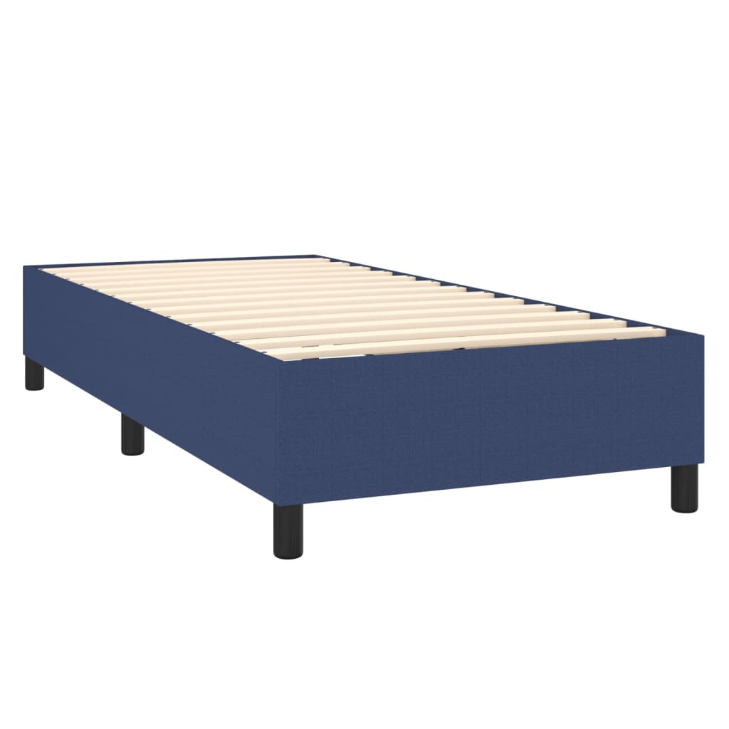 Boxspring met matras stof blauw 90x190 cm is nu te koop bij PeponiXL, paradijselijk wonen!
