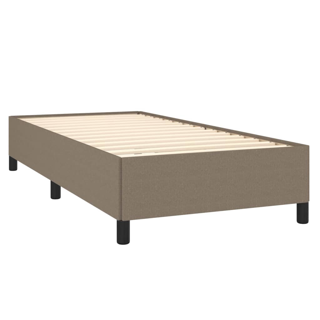 Boxspring met matras stof taupe 90x200 cm is nu te koop bij PeponiXL, paradijselijk wonen!