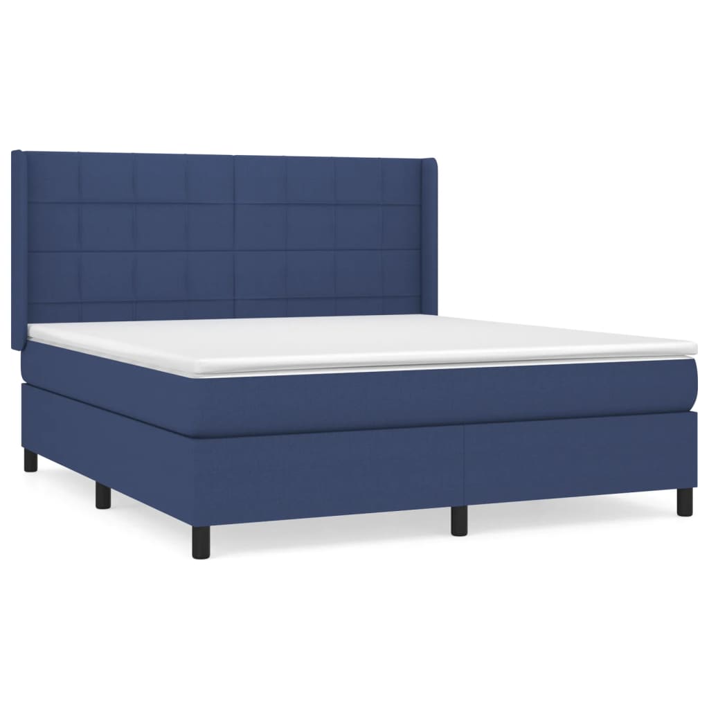 Boxspring met matras stof blauw 180x200 cm is nu te koop bij PeponiXL, paradijselijk wonen!