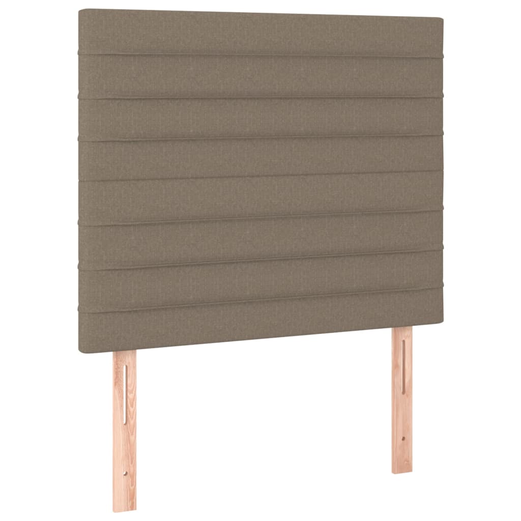 Boxspring met matras stof taupe 80x200 cm is nu te koop bij PeponiXL, paradijselijk wonen!