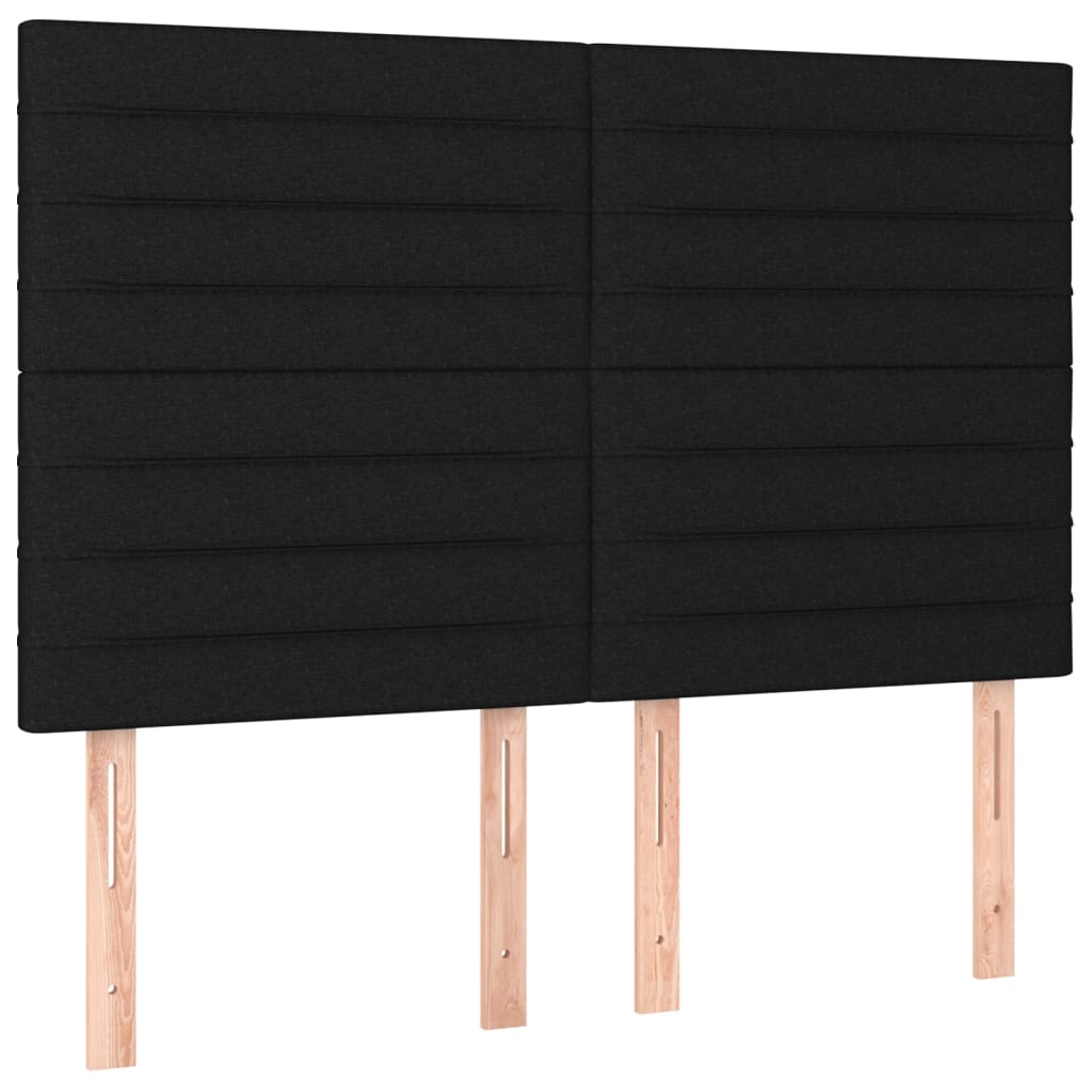 Boxspring met matras stof zwart 140x190 cm is nu te koop bij PeponiXL, paradijselijk wonen!