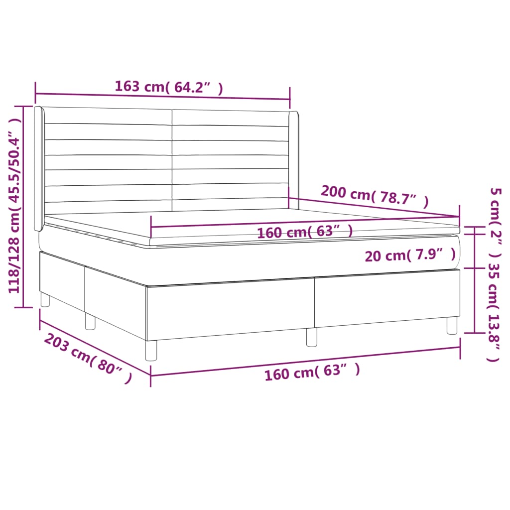 Boxspring met matras stof crèmekleurig 160x200 cm is nu te koop bij PeponiXL, paradijselijk wonen!