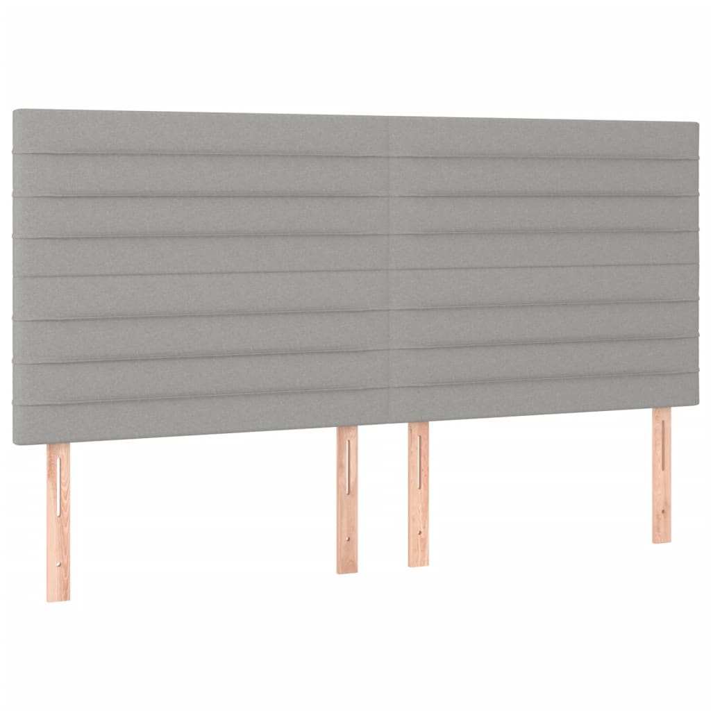 Boxspring met matras stof lichtgrijs 200x200 cm is nu te koop bij PeponiXL, paradijselijk wonen!