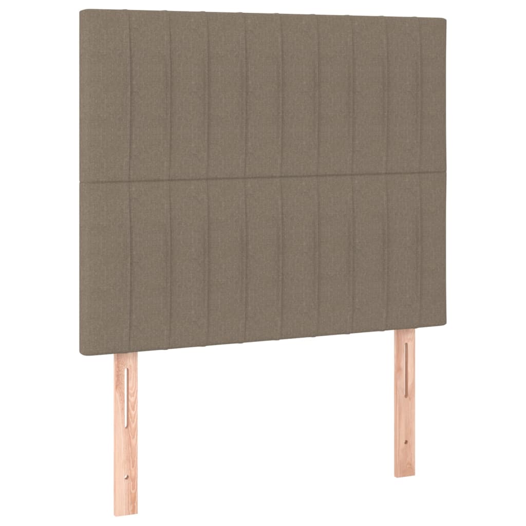 Boxspring met matras stof taupe 90x190 cm is nu te koop bij PeponiXL, paradijselijk wonen!