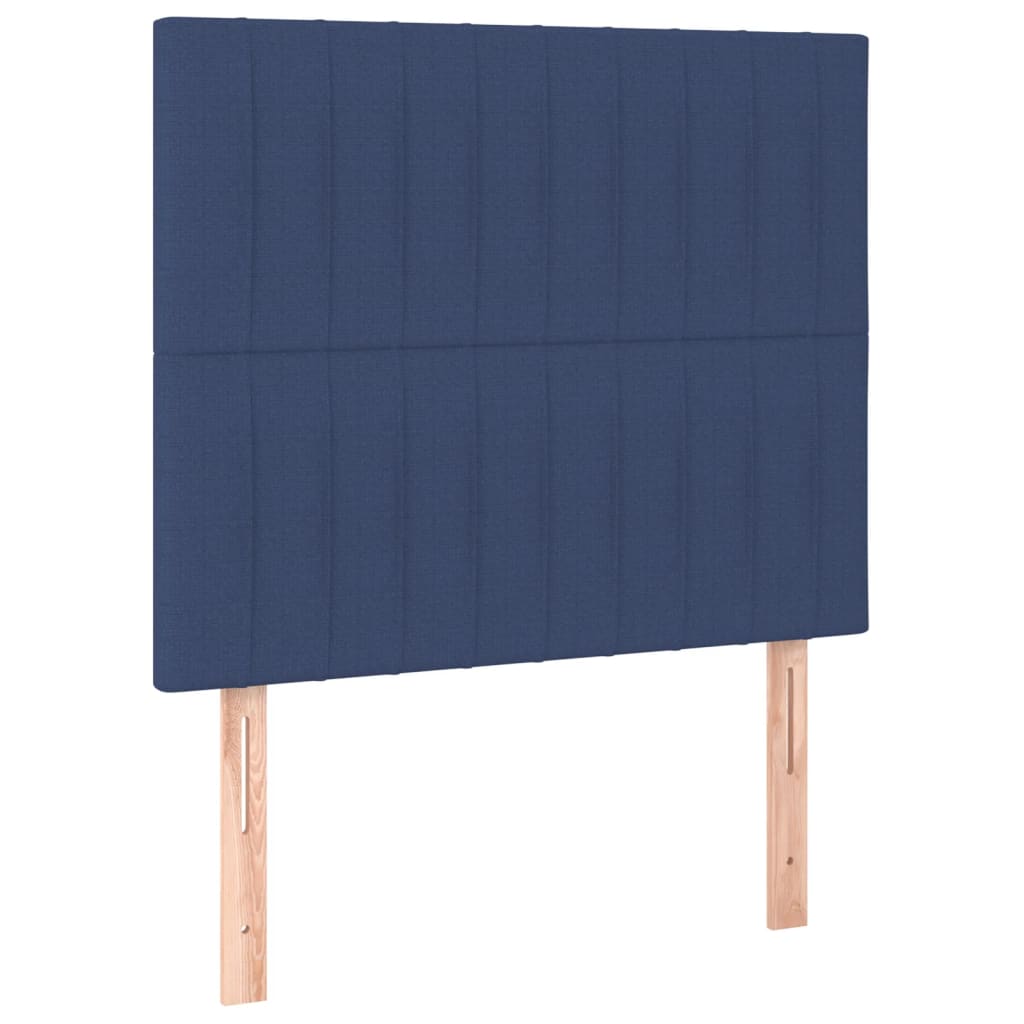 Boxspring met matras stof blauw 90x190 cm is nu te koop bij PeponiXL, paradijselijk wonen!