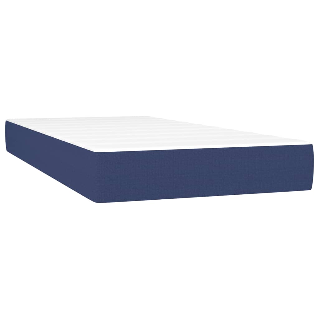 Boxspring met matras stof blauw 90x200 cm is nu te koop bij PeponiXL, paradijselijk wonen!
