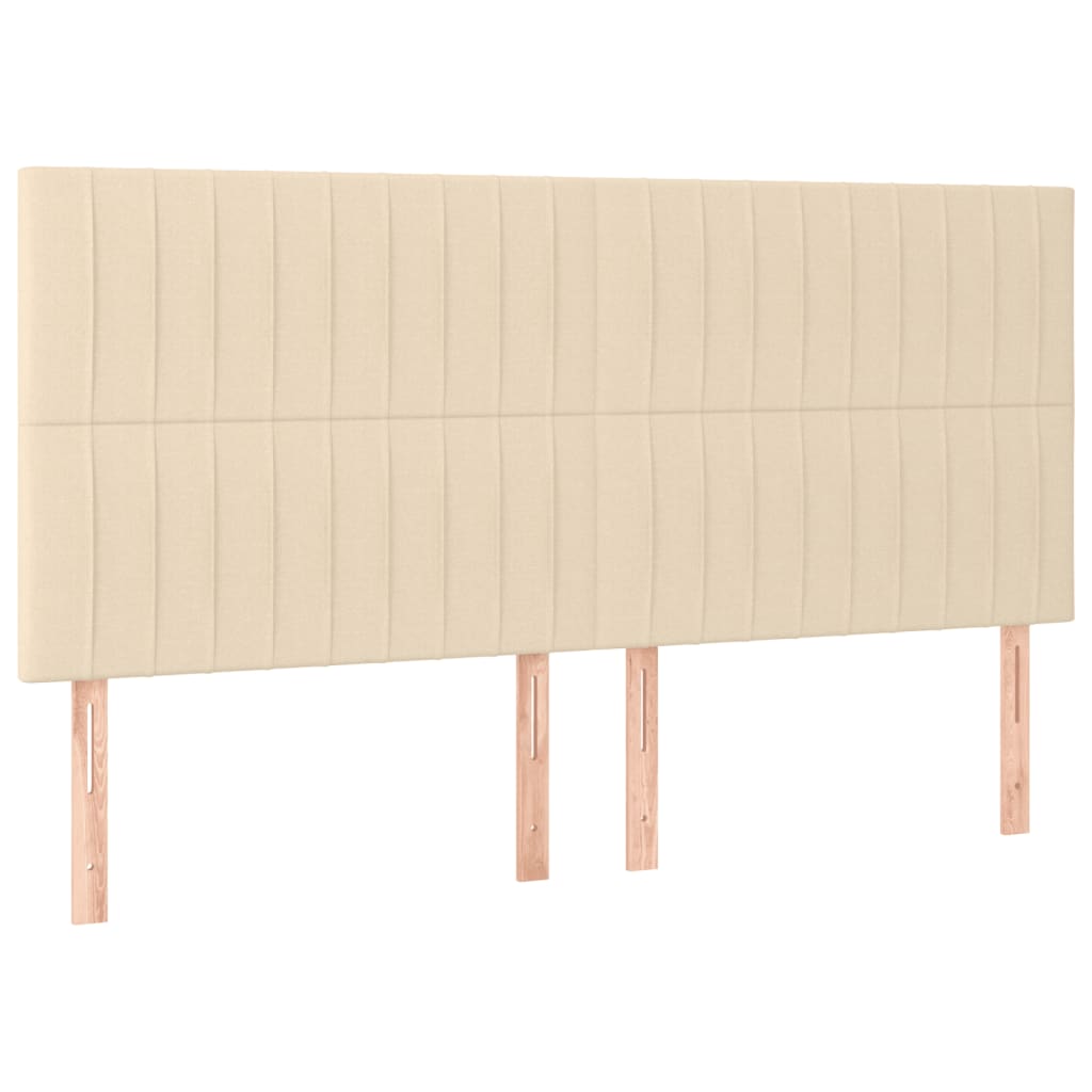 Boxspring met matras stof crèmekleurig 200x200 cm is nu te koop bij PeponiXL, paradijselijk wonen!