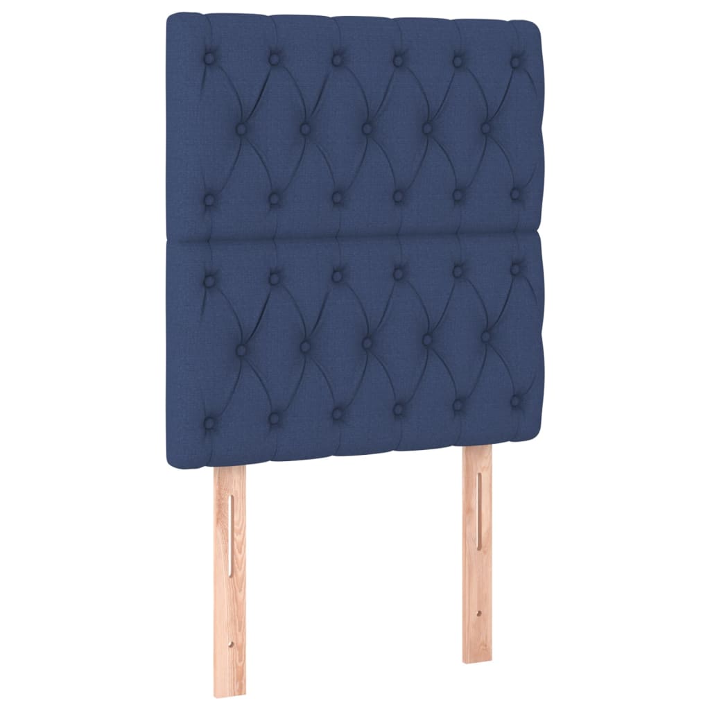 Boxspring met matras stof blauw 80x200 cm is nu te koop bij PeponiXL, paradijselijk wonen!