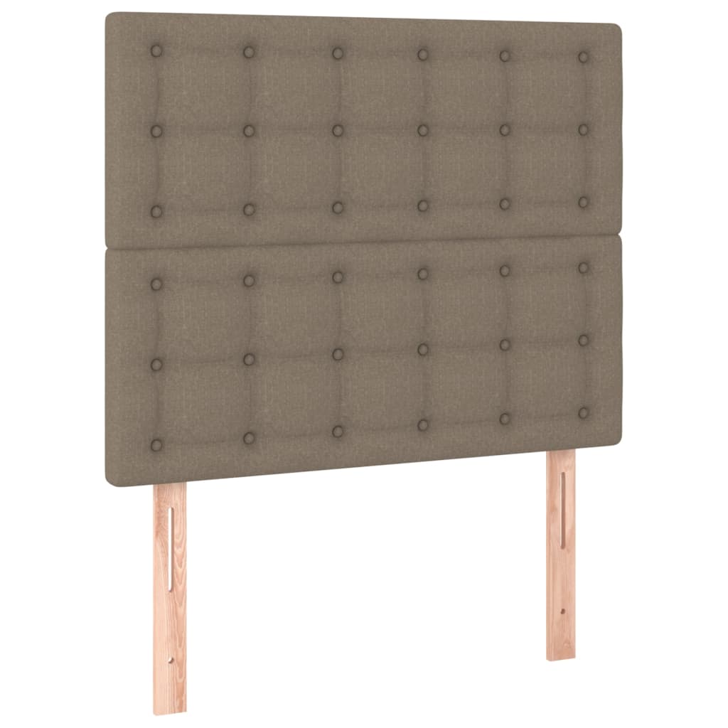 Boxspring met matras stof taupe 90x190 cm is nu te koop bij PeponiXL, paradijselijk wonen!