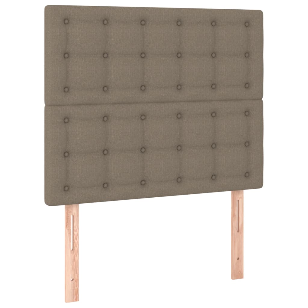 Boxspring met matras stof taupe 90x200 cm is nu te koop bij PeponiXL, paradijselijk wonen!
