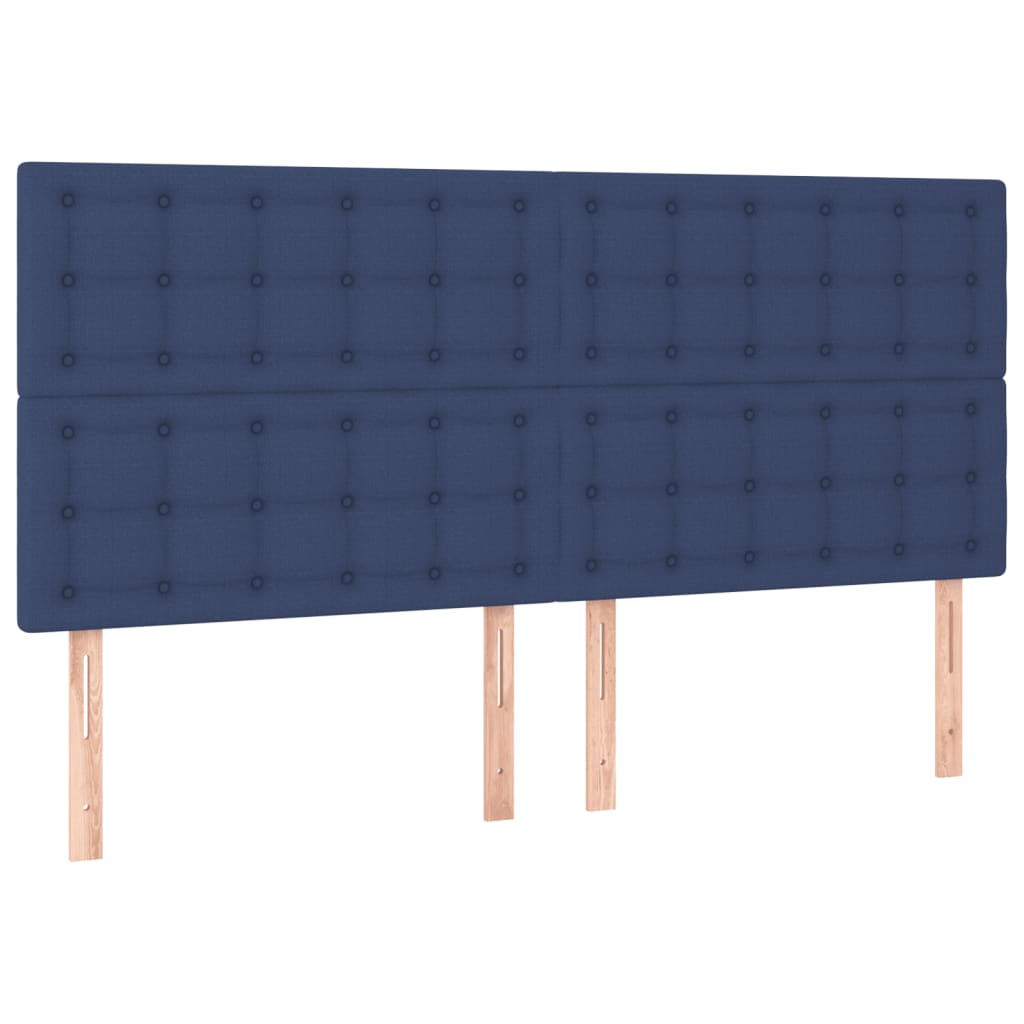 Boxspring met matras stof blauw 160x200 cm is nu te koop bij PeponiXL, paradijselijk wonen!