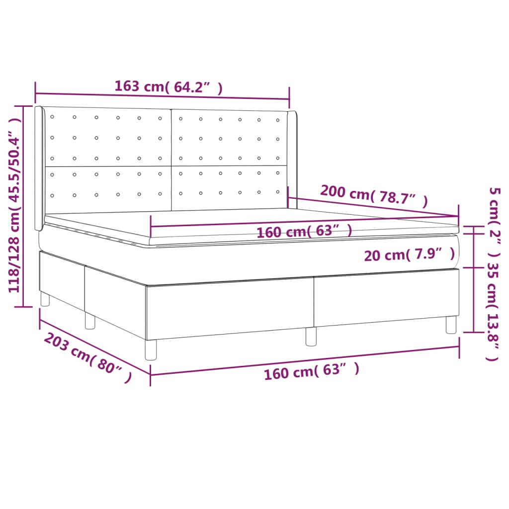 Boxspring met matras stof blauw 160x200 cm is nu te koop bij PeponiXL, paradijselijk wonen!