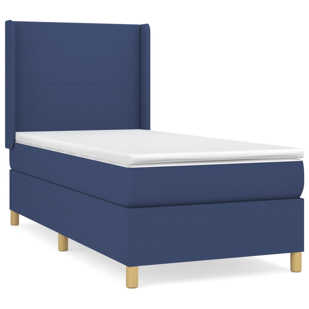 Boxspring met matras stof blauw 80x200 cm is nu te koop bij PeponiXL, paradijselijk wonen!