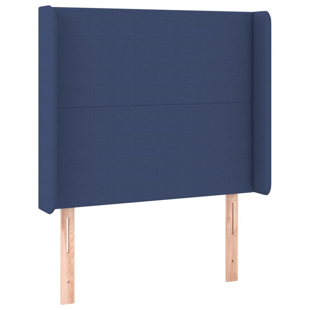 Boxspring met matras stof blauw 90x190 cm is nu te koop bij PeponiXL, paradijselijk wonen!
