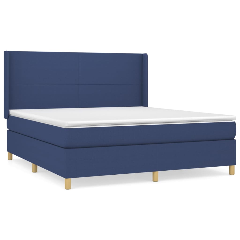 Boxspring met matras stof blauw 180x200 cm is nu te koop bij PeponiXL, paradijselijk wonen!