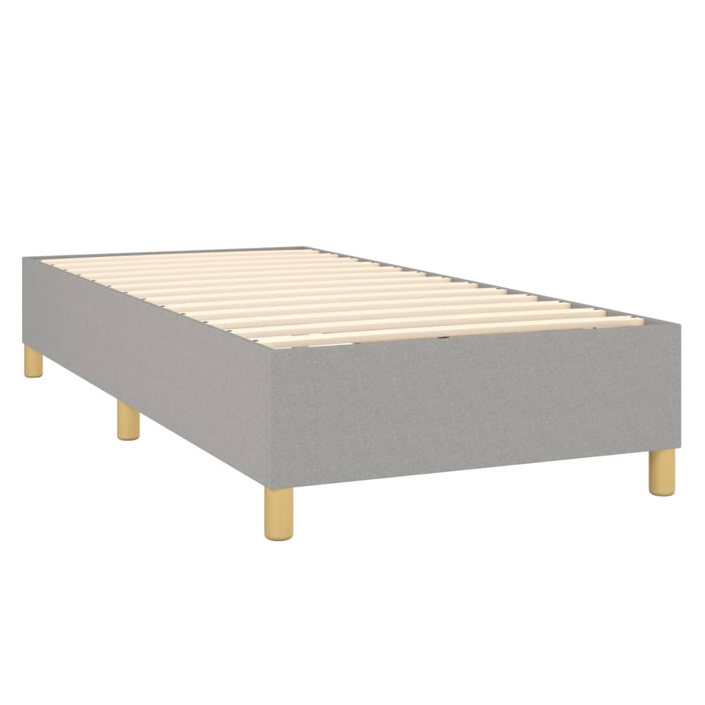 Boxspring met matras stof lichtgrijs 90x190 cm is nu te koop bij PeponiXL, paradijselijk wonen!