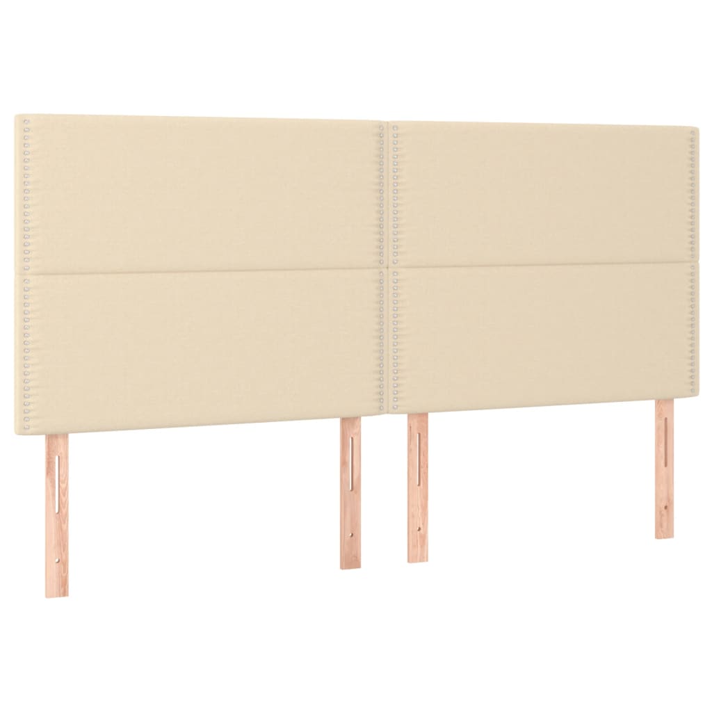 Boxspring met matras stof crèmekleurig 180x200 cm is nu te koop bij PeponiXL, paradijselijk wonen!