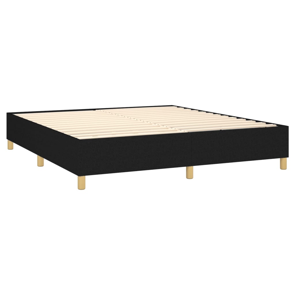 Boxspring met matras stof zwart 160x200 cm is nu te koop bij PeponiXL, paradijselijk wonen!