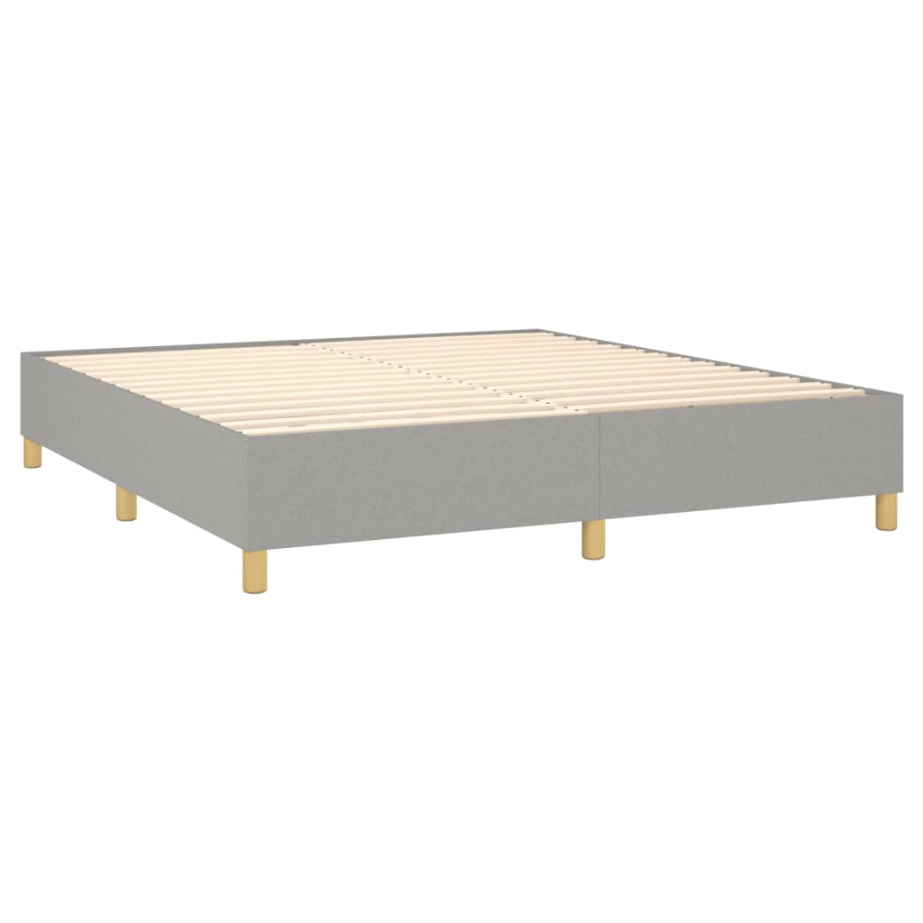 Boxspring met matras stof lichtgrijs 180x200 cm is nu te koop bij PeponiXL, paradijselijk wonen!