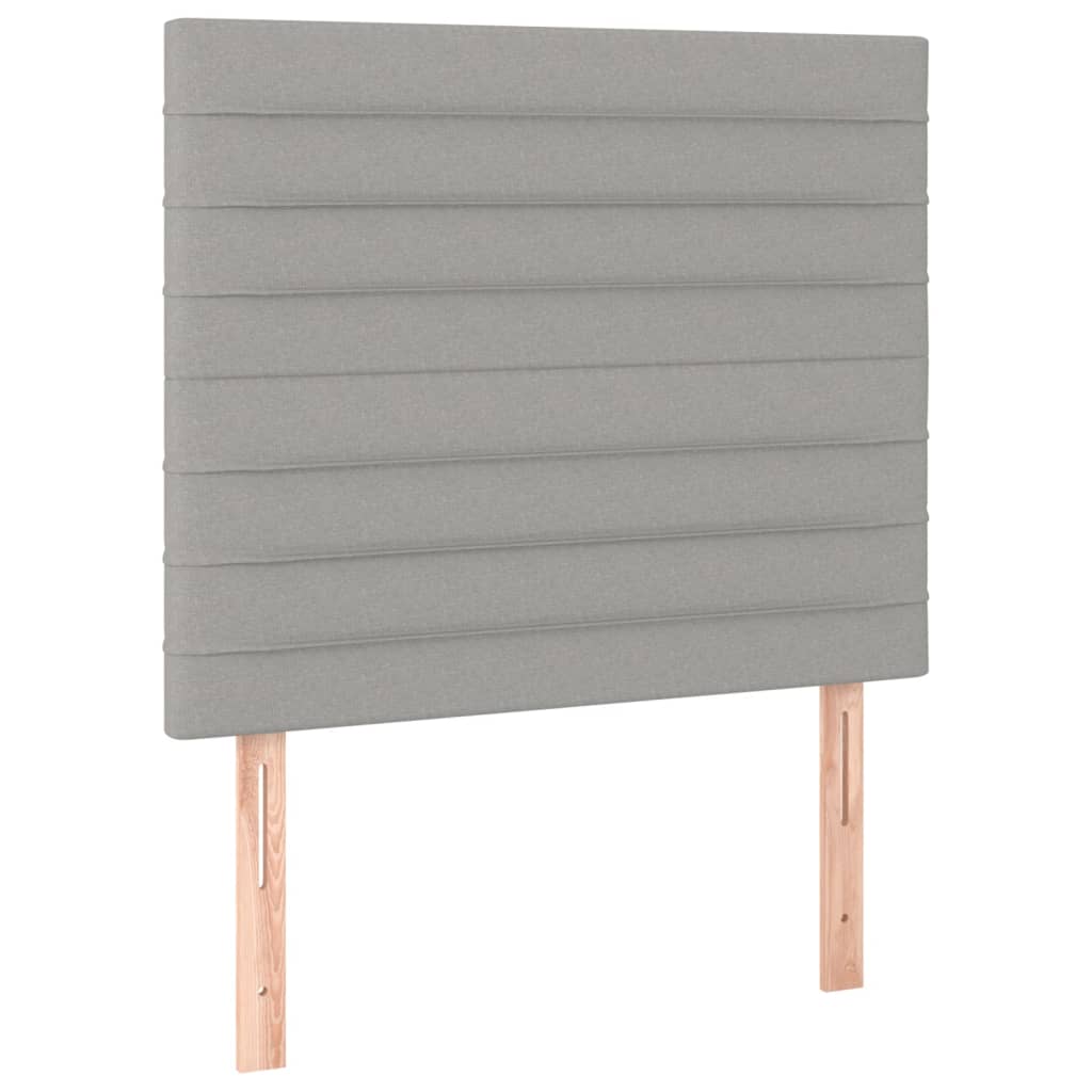 Boxspring met matras stof lichtgrijs 80x200 cm is nu te koop bij PeponiXL, paradijselijk wonen!
