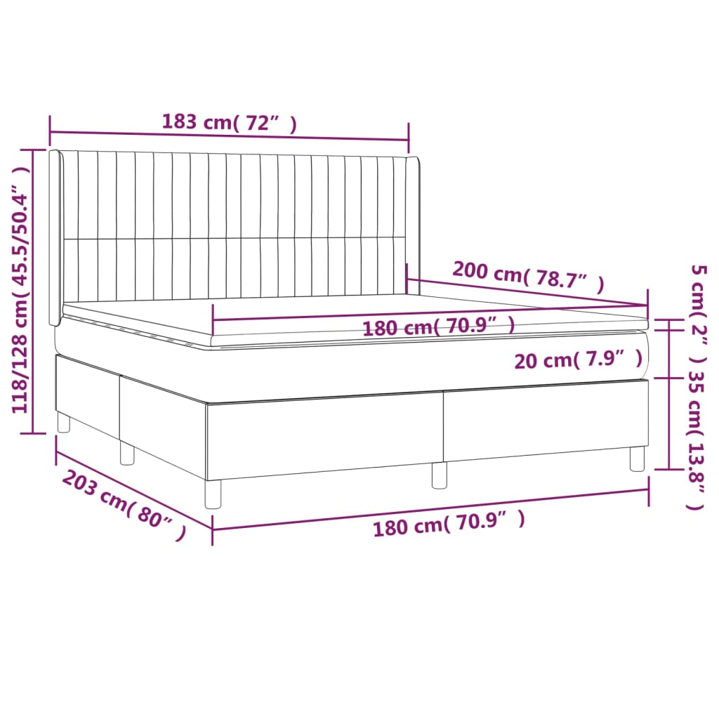 Boxspring met matras stof taupe 180x200 cm is nu te koop bij PeponiXL, paradijselijk wonen!