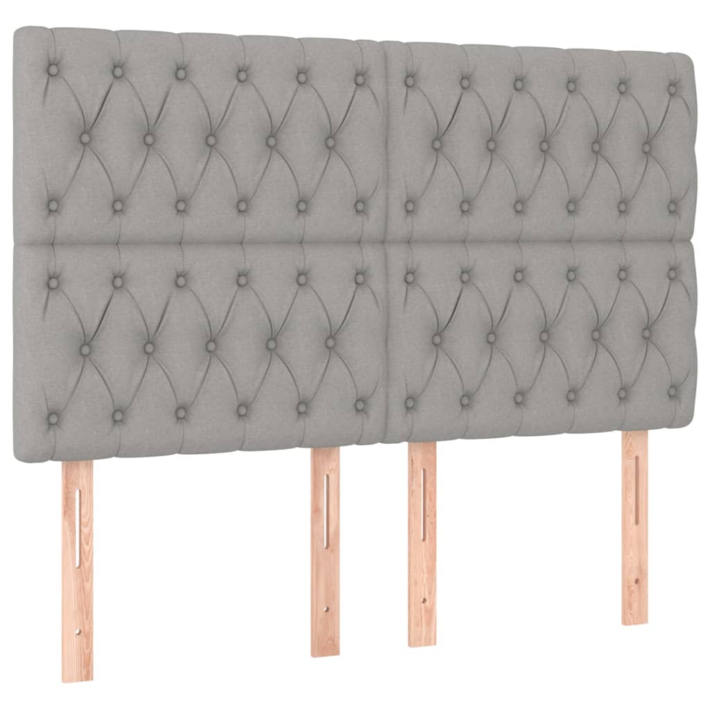 Boxspring met matras stof lichtgrijs 160x200 cm is nu te koop bij PeponiXL, paradijselijk wonen!