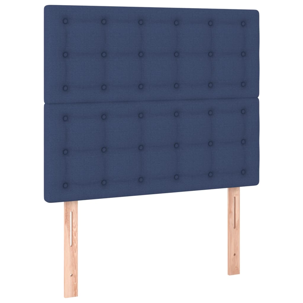 Boxspring met matras stof blauw 90x190 cm is nu te koop bij PeponiXL, paradijselijk wonen!