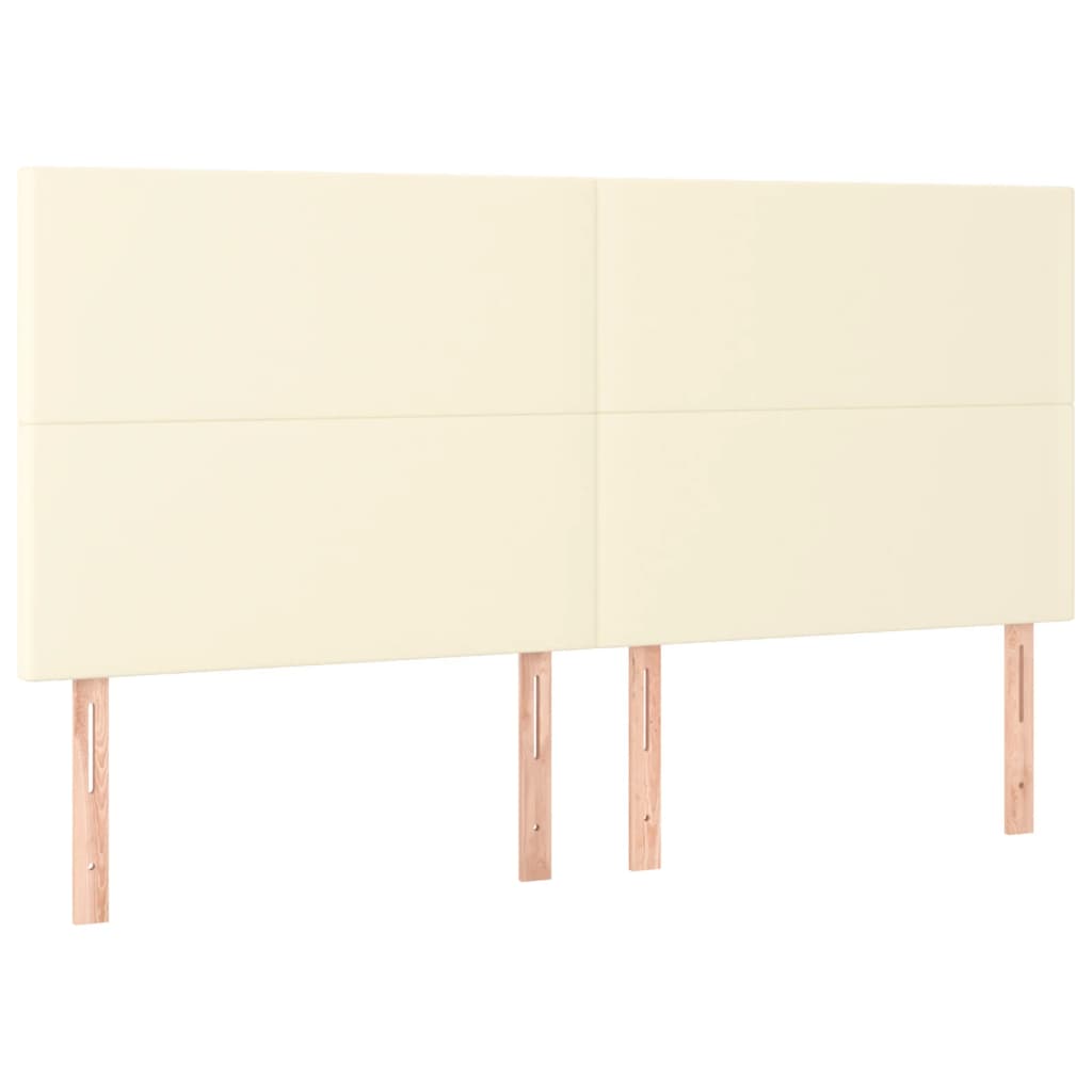 Boxspring met matras kunstleer crèmekleurig 200x200 cm is nu te koop bij PeponiXL, paradijselijk wonen!